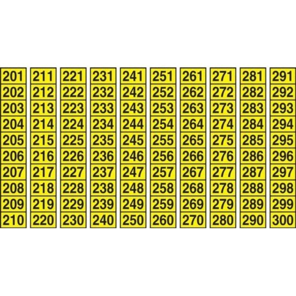 Accuform SEQUENTIAL NUMBER MARKERS 58IN NCS1052YL NCS1052YL